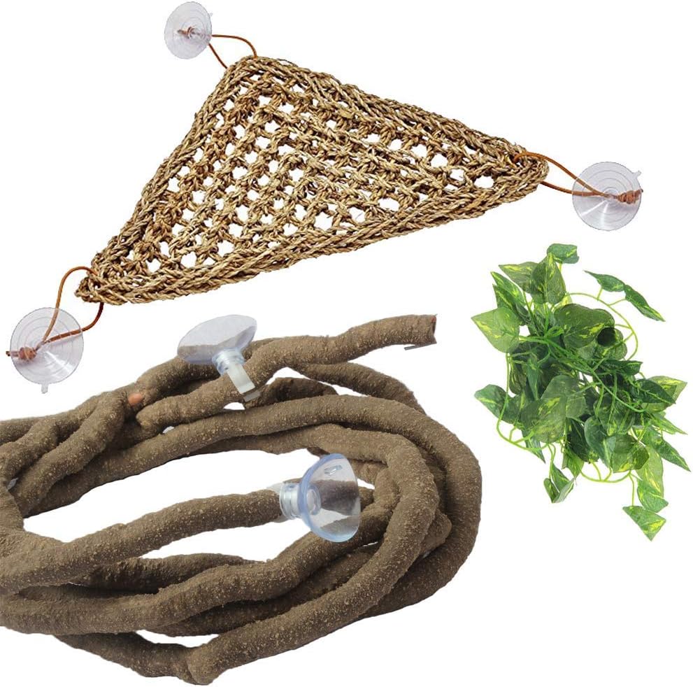 PINVNBY Bearded Dragon Hammock, Bearded Dragon Tank Accessories - 3 PCS