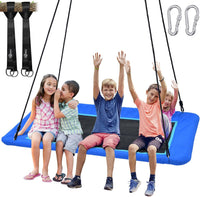 Trekassy 700lbs 60" Large Rectangle Platform Tree Swing for Kids - Blue