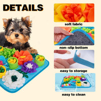 Snuffle Mat for Dogs, Sniff Mat Slow Feeding Mat for Small Pets Cats, Rabbits - Help Stress Relief - Sky Blue - image 2