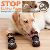 EXPAWLORER Dog Socks to Prevent Licking Paws - X-Large / Brown - image 3