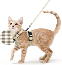 rabbitgoo Cat Harness and Leash Set, Escape Proof Vest - S / Foamy Coffee