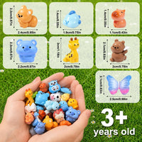 DIYDEC 60PCS Luminous Mini Resin Animals 60 Styles Miniatures Glow - 68pcs Mini Resin Toy - image 3