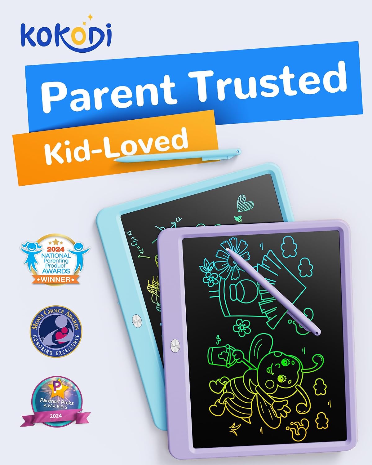 KOKODI LCD Writing Tablet - Purple / 12in - image 2