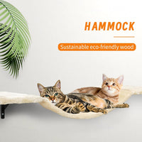 Cat Wall Shelves, Space-Saving Wood Cat Wall Furniture for Indoor Cats – Essentials for Cats - Beige - image 3