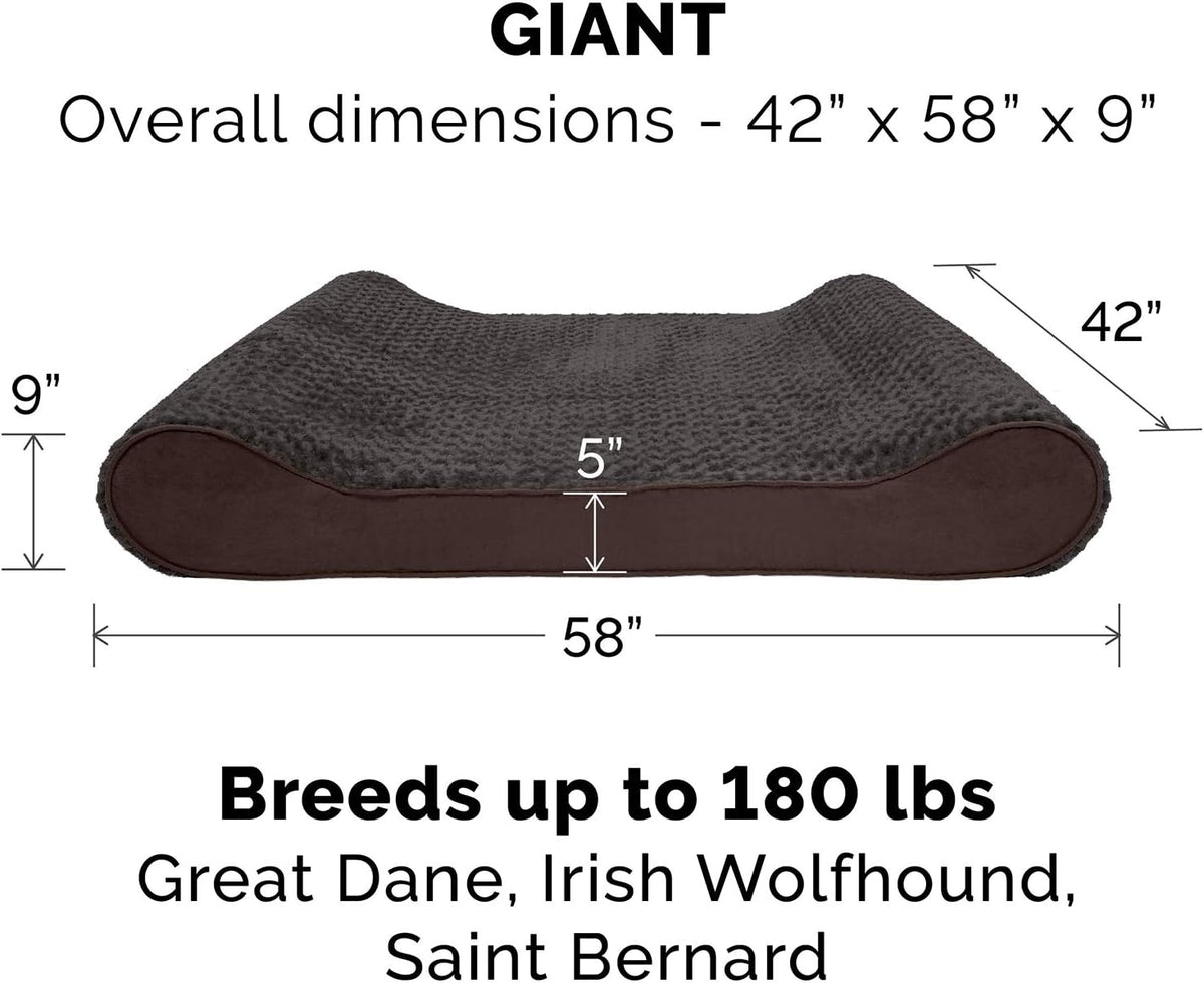 FurHaven Orthopedic Dog Bed for Large Dogs - Giant/XXXL / Chocolate - image 2