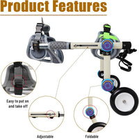 Dog Wheelchair for Back Legs, Adjustable Mobility Cart for Dog – Essentials for Dogs - White 3XS for 3-6.6lb - image 4