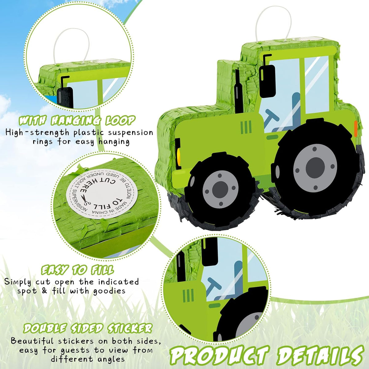 Lewtemi Robot Piñatas Birthday Party Favor - Tractor Style - image 4