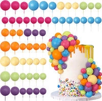 RASSLISA ball cake toppers, 56 plastic pearl balls in three sizes for cake decorating - view 2