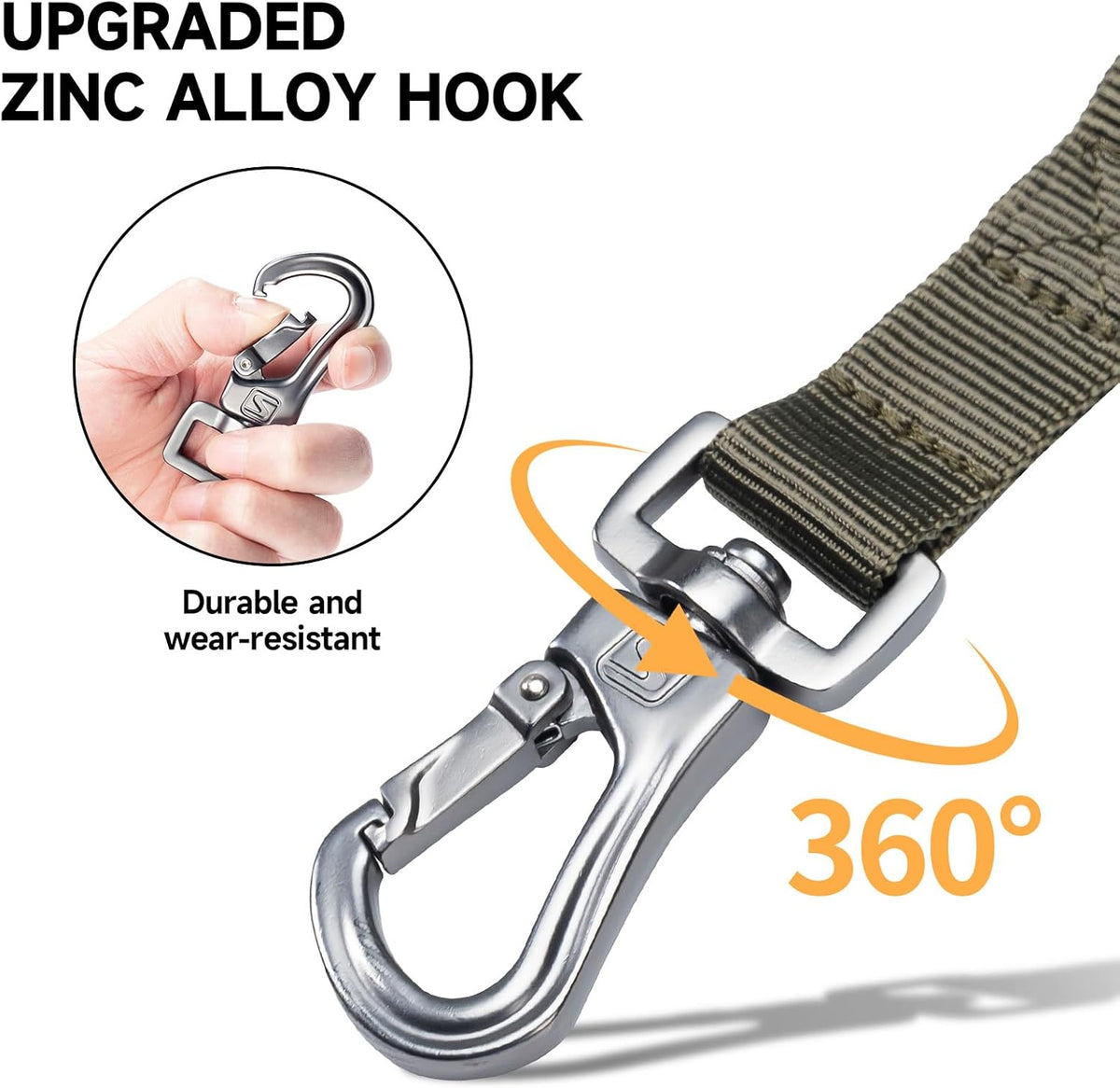 EXCELLENT ELITE SPANKER Tactical Military Bungee Nylon Dog Leash - Ranger Green - image 4