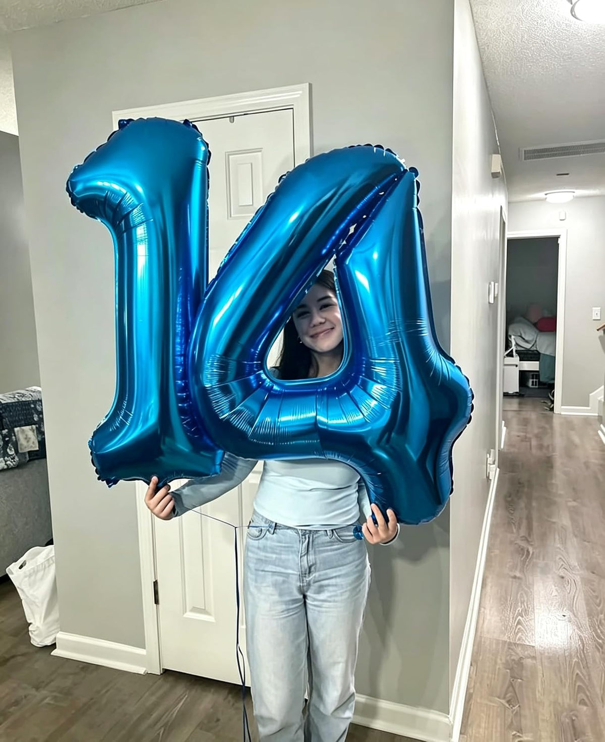 Number Balloons Blue 7 Balloon Numbers 40 inch for 7th Birthday - Dark Blue / Number 7 - image 4