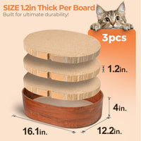 ComSaf Cat Scratcher Bed 17 x 13 in - 3 Pcs Board with Box - image 2