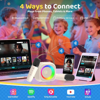 Karaoke Machine for Kids, Toys for 3-12 Years Old Girls Gifts – Fun for Kids & Family - Beige - image 4