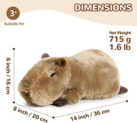 Capybara Stuffed Animals, Microwavable Stuffed Animal Adorable Fluffy Capybara Plush for Warmth - Capybara-2 - image 3