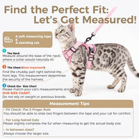 Cat Harness and Leash Set, Escape Proof Cat Vest, XL - Pink / X-Large - image 2