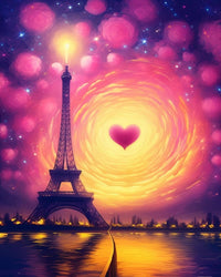 Paint by Numbers DIY Acrylic Painting Kit for Kids & Adults Beginner - The Dream Eiffel Tower