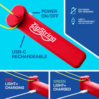 ZipString Original Rope Launcher Toy - Rock'it Red - image 2