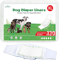 Dog Diaper Liners 100ct Super Absorption Disposable Dog Diaper - X-Large / 130.0