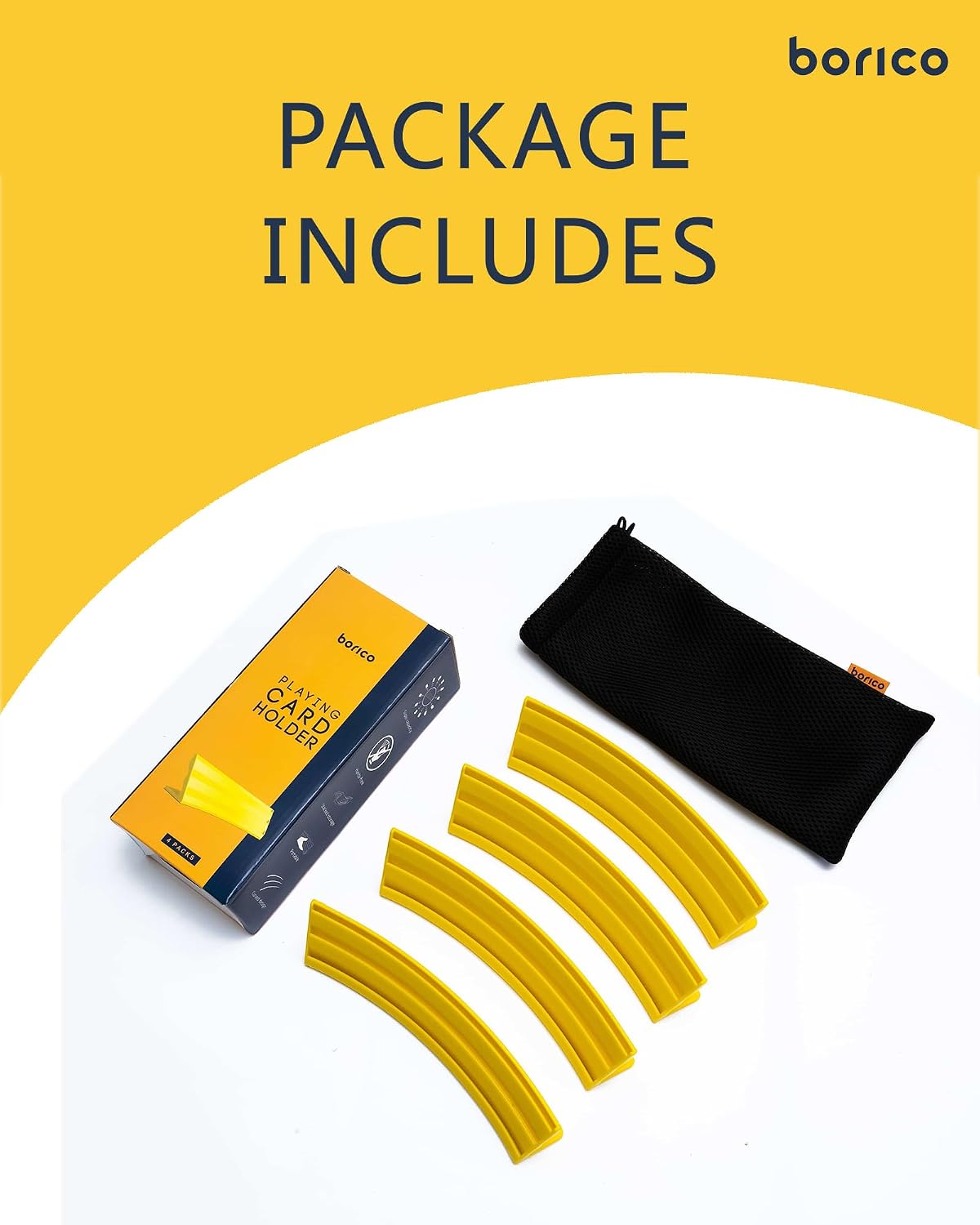 BORICO Card Holders for Playing Cards - Yellow - image 3
