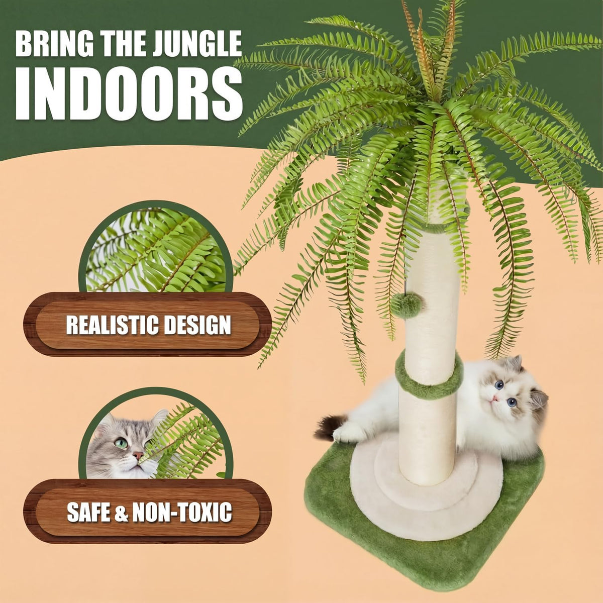 42" Tall Palm Tree Cat Scratching Post - image 3