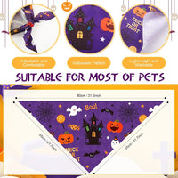 Abbylike 50 Pcs Halloween Dog Bandanas Bulk - Halloween / 31.5 x 21.7 x 21.7" - image 3