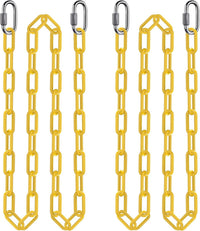 BeneLabel 40 inch yellow coated heavy duty hanging chains with carabiners - view 8