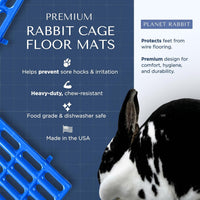 Premium Plastic Rabbit Cage Mats, 15x10 Mat - 12 Pack / Gray - image 2