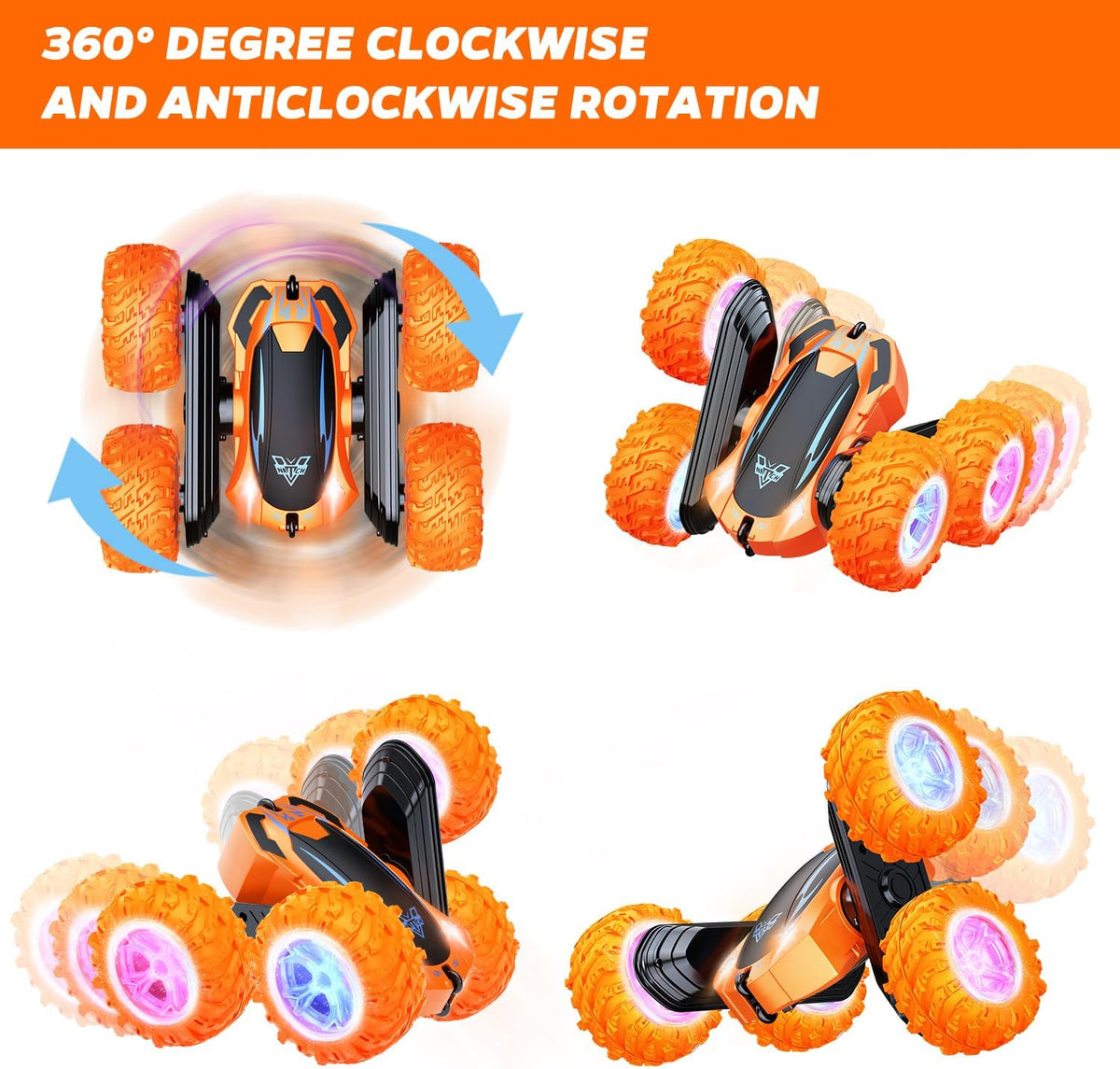 KKONES Remote Control Car - Orange - image 3