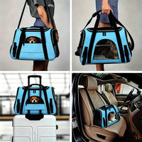 Cat Carrier Bag, Airline Approved Soft Carrier for Cats & Small Dogs – Essentials for Cats - Blue