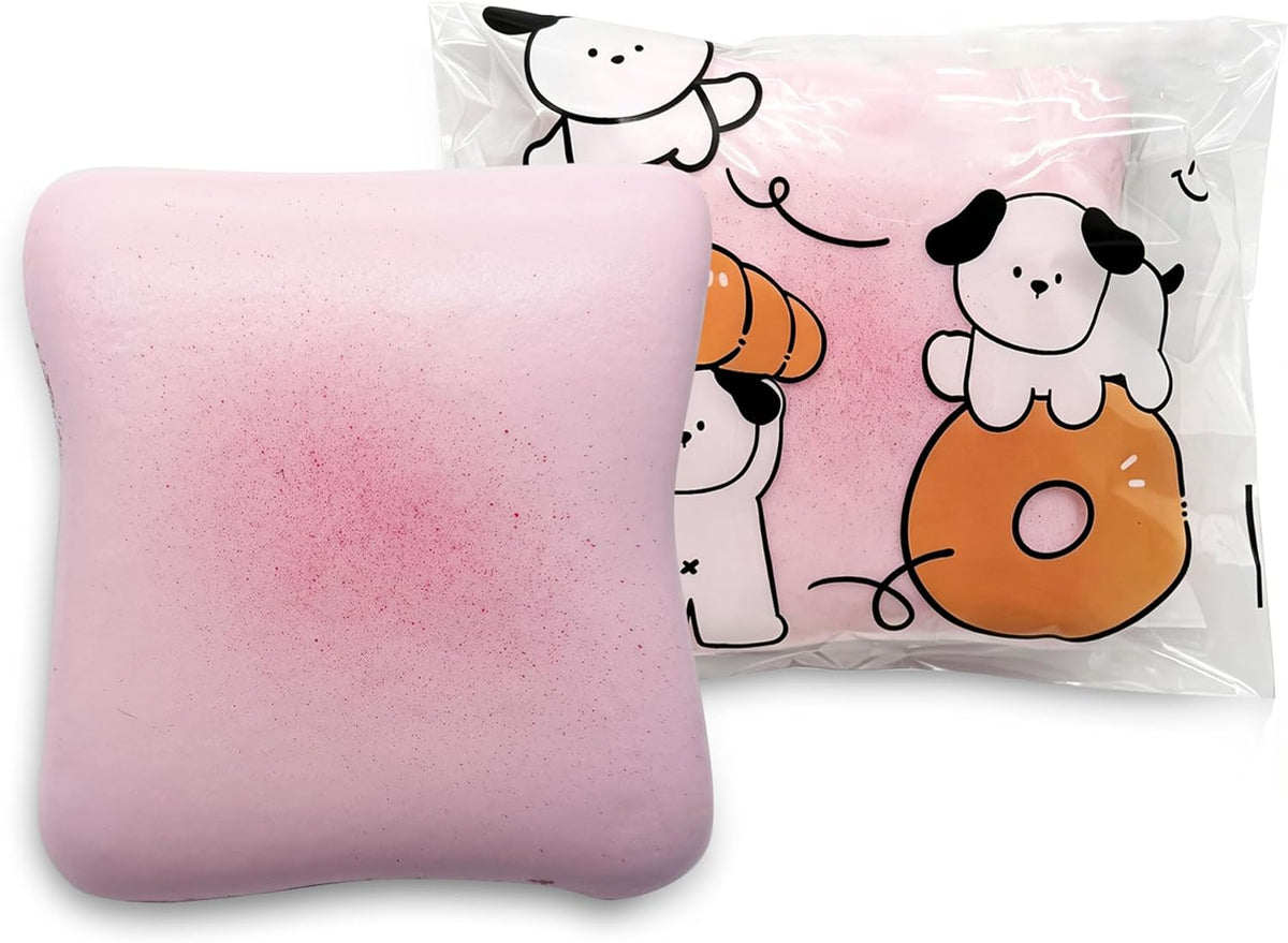 Bread Butter Squishy,Slow Rising Squishy，Stress Balls，Fidget Toy – Fun for Kids & Family - Pink-1pcs