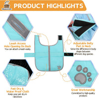 Queenmore Cold Weather Dog Coats Loft Reversible Winter Fleece Dog - X-Small / Light Blue - image 2