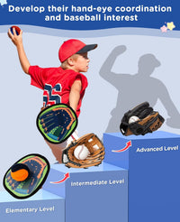 Aywewii toss and catch game with sticky hook and loop paddles and soft balls - view 9