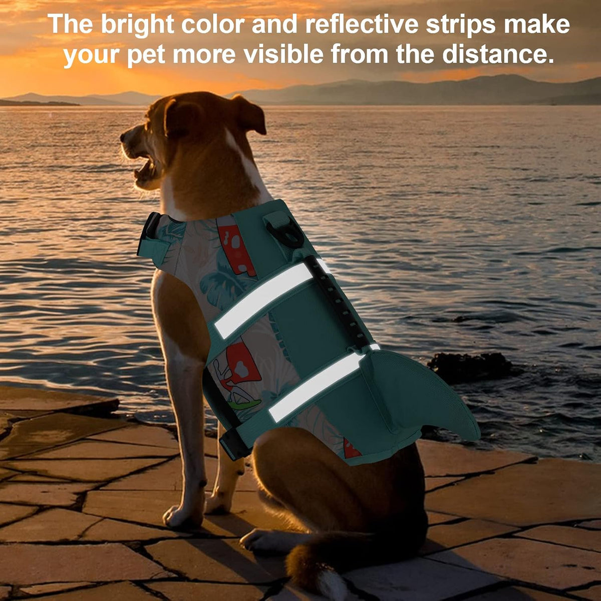 Fragralley Shark Dog Life Jacket - Medium / Blue-Xwy-Shark - image 3