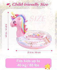 HeySplash Pool Floats Kids, Inflatable Swimming Rings – Fun for Kids & Family - Pink - image 4