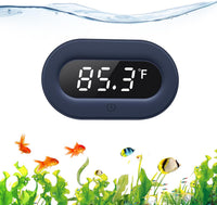 PAIZOO LED Aquarium Thermometer Digital Highly Accurate Replaceable - White Display