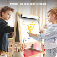 JOYOOSS Easel for Kids Art Easel Toddlers Easels With Paper Roll – Fun for Kids & Family - Red - image 4