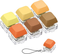 6 Pcs Keyboard Fidget Toy Keyboard Fidget Keychain - Orange / Classic / 6