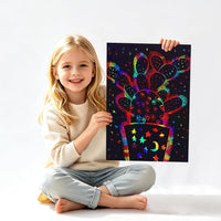 FUNNYB&G 100 Pcs Rainbow Scratch Paper Art for Kids Arts and Crafts - 7*10 inch / 60 - image 2