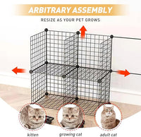 Large Cat Cage,Cat Cage Enclosure Indoor DIY Cat Playpen Detachable Metal Wire Kennels Crate Large Exercise Place Ideal, for 1-4 Cats,Ferret, Chinchilla, Rabbit, Small Animals