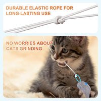 Cat Toy, Upgraded Smart Interactive Cat Toys with Remote Control, USB Rechargeable Door Hanging Retractable Kitten Toy for Self Play, Teaser Electronic Feather Cat String with 3 Plush Mice