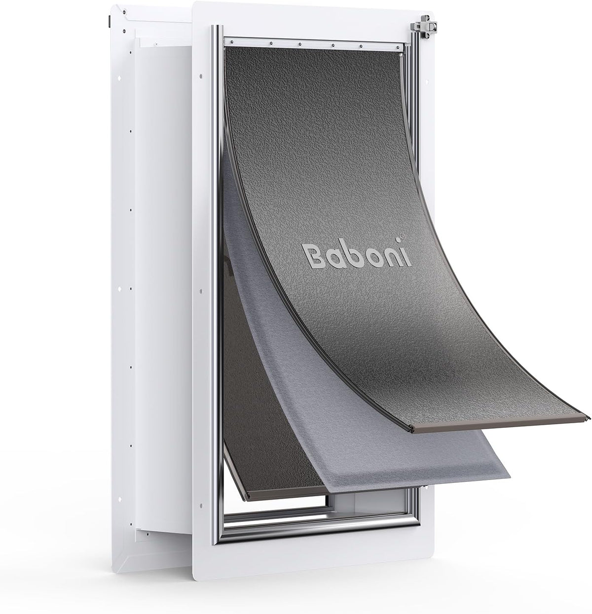 Baboni Pet Door for Wall, 3-Flap - 3-Flap(Metal Frame,Aluminum Lock) / X-Large