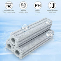 RealPlus Ceramic Bio Filter Media for Aquarium Sump Canister Pond Fish Tank, Vast Surface Area (6.2" Length / 56pcs)