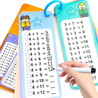 Anemeeoke 1-12 multiplication flash cards with dry erase markers and binder ring - view 4