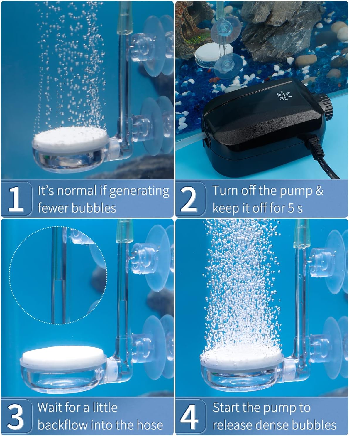 Pawfly Aquarium Air Stone Disc Tiny Micro Bubble Diffuser Release - 1.4 inch - image 3