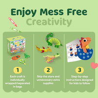 Mumaloo Arts and Crafts Kit for Kids, 10 Projects Ages 4, 8 - Dinosaur - image 4