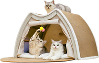 Cat Houses for Indoor Cats - 19.7*12.6*15.7"/Flat Roof (M)