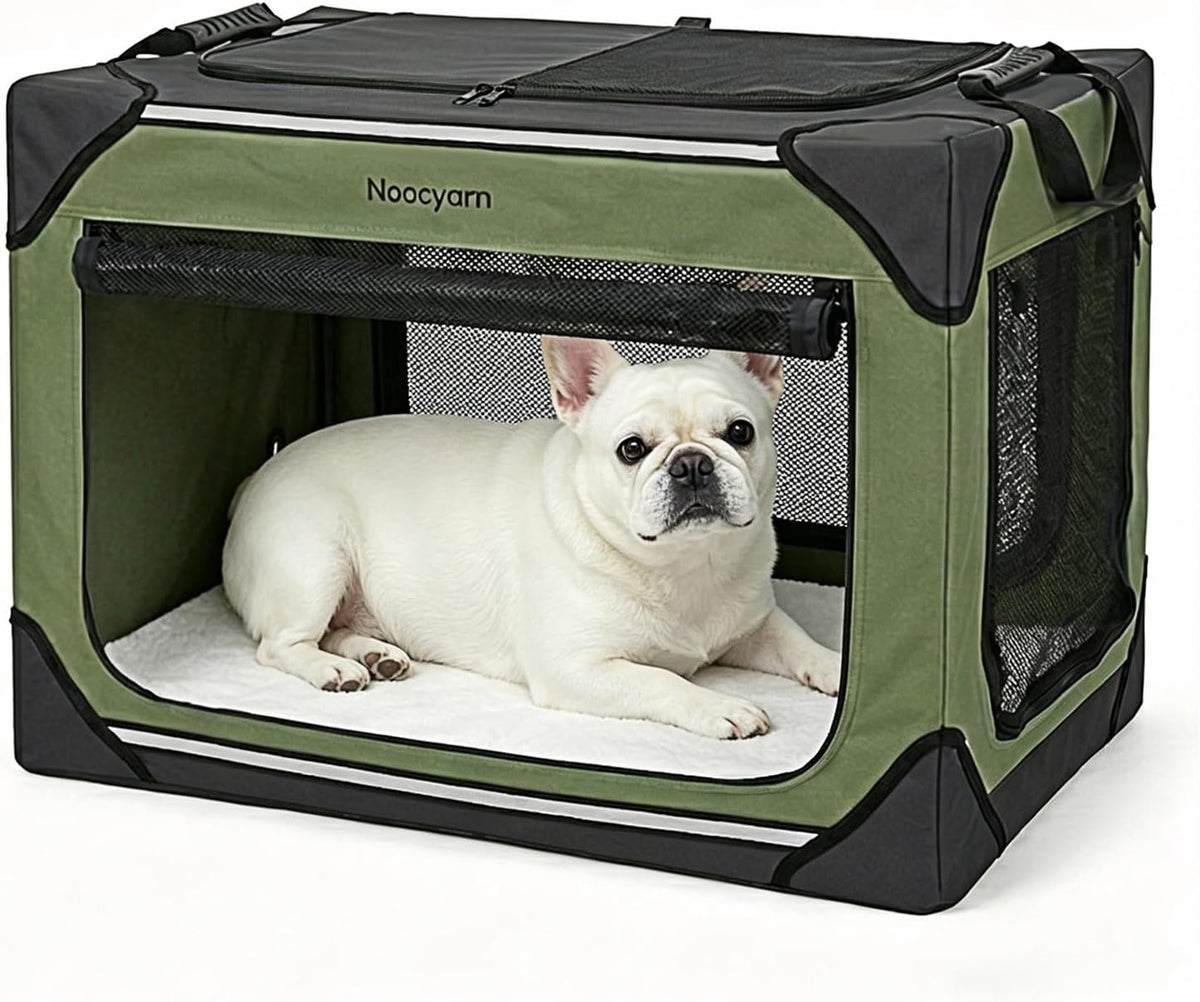 Collapsible Dog Crate for Large Dogs 36 Inch - Green / 26.0"L x 18.0"W x 18.0"H