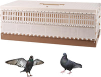 Plastic Foldable Pigeon Cage with Handle, S, Two Doors – Essentials for Birds - 28.7"L x 13.4"W x 9.8"H
