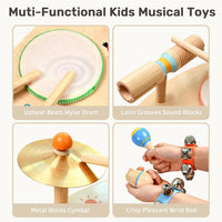 Wingyz Kids Drum Set, 11-in-1 Wooden Musical Instruments for Toddlers – Fun for Kids & Family - image 3