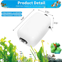 AQUANEAT Aquarium Air Pump for 20-210 Gallon Tank - 150-210 Gallons - image 2