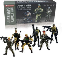 Army Men Action Figures, Soldiers Toys with Weapons for Boys 4-7 - Yellow